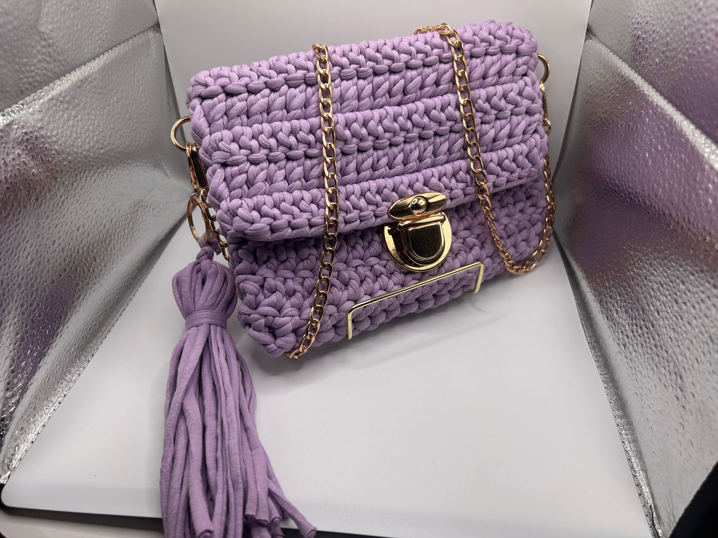 Lilac Crossbody Clutch